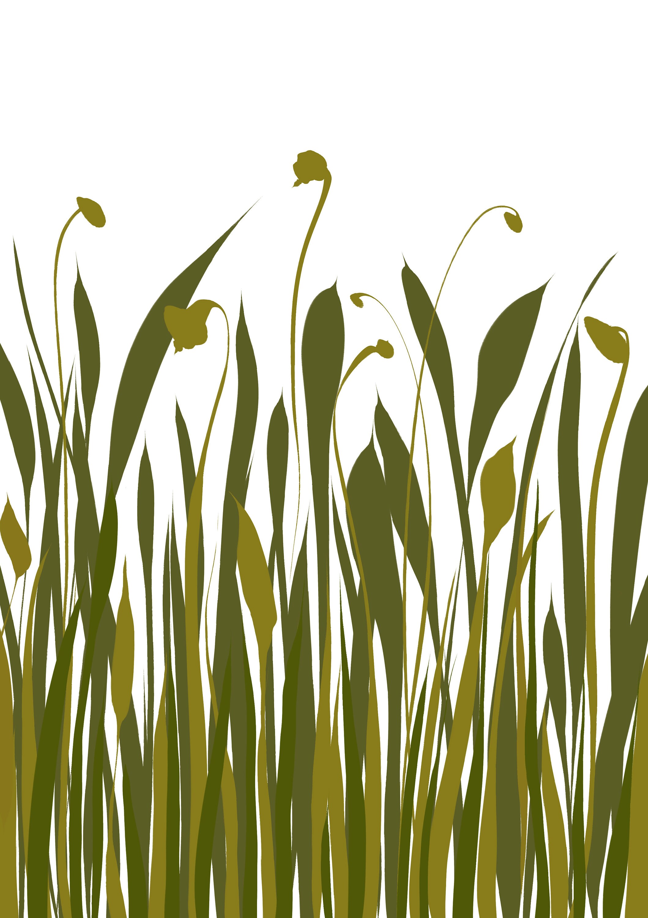 Grass art green grass art watercolor grass art green Etsy