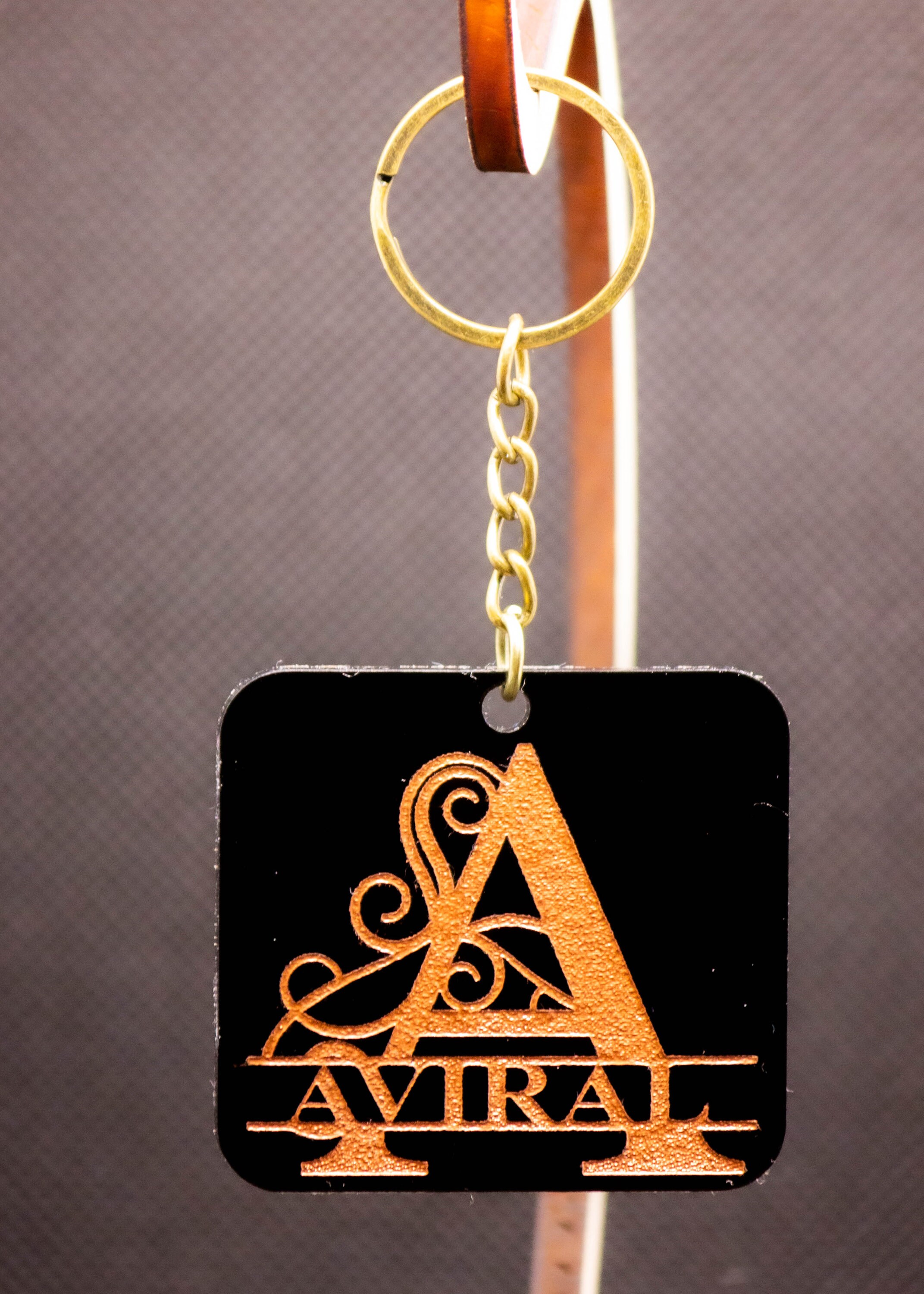 Laser Engraved Personalised Keychain First Name / Family Name Etsy