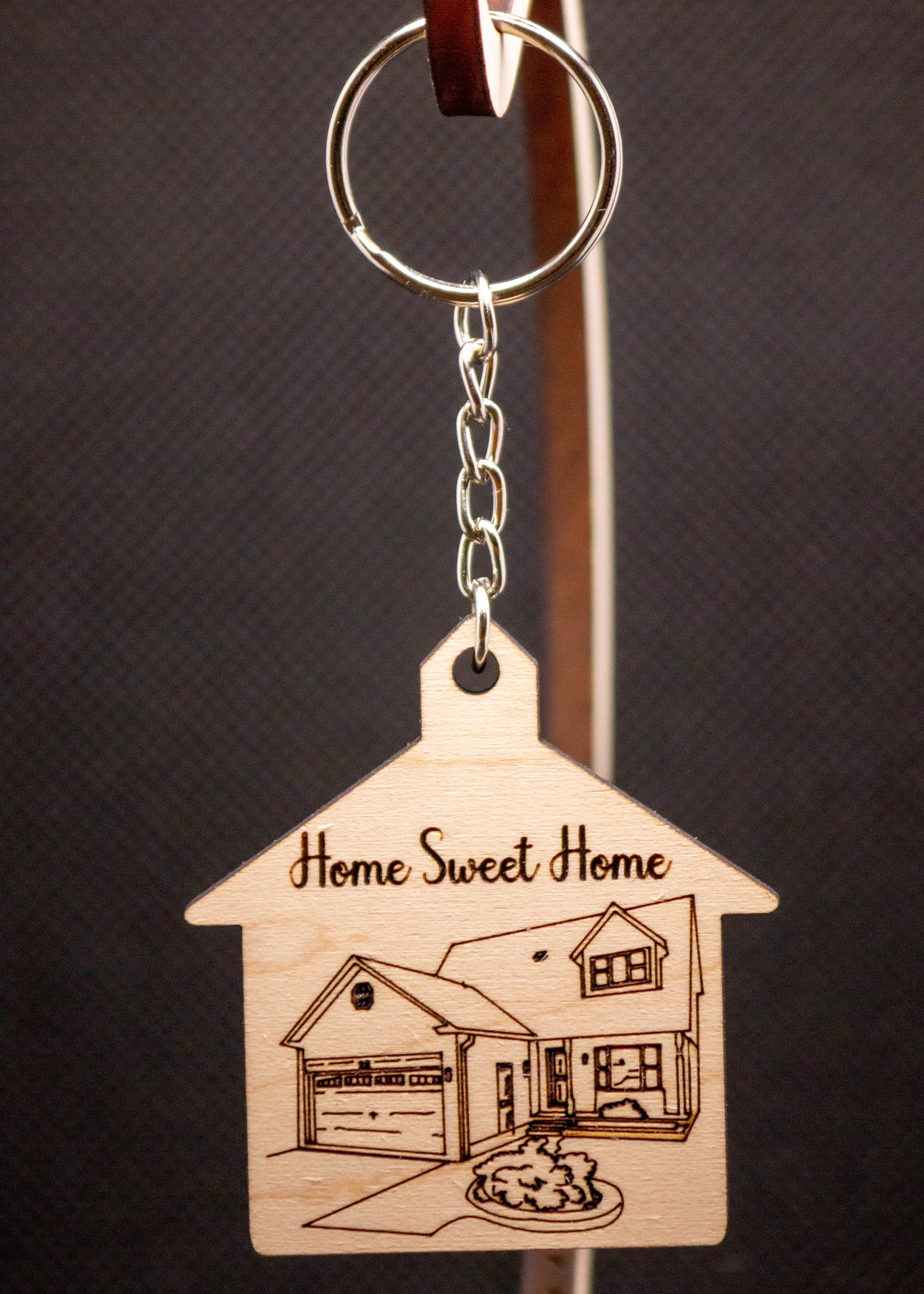 Laser Engraved Personalised Home Keychain House Warming Gift Etsy UK