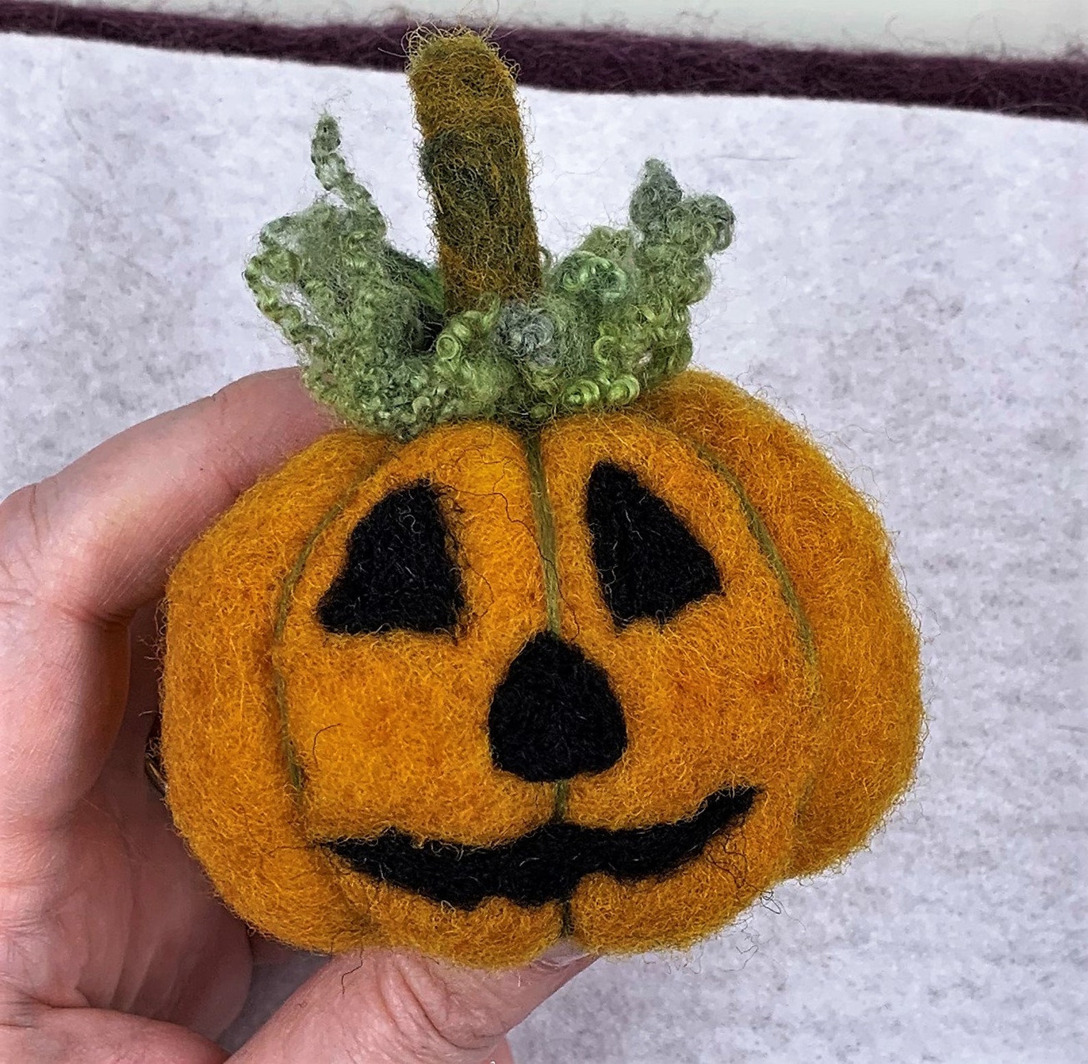 Pumpkin Needle Felt Tutorial With Bonus Jack O' Lantern Tutorial - Etsy