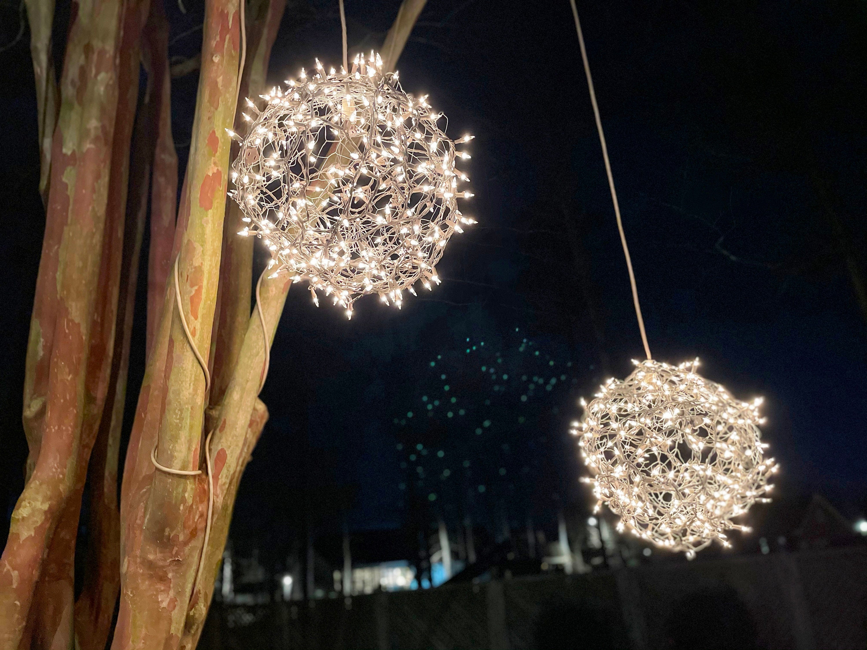 SMALL 9 Clear Lighted Sphere for Outdoor Decorations | Etsy