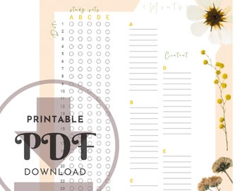 organizador de pared para estudiantes, lindas tarjetas didácticas, gráfico mensual en blanco, tarjetas florales en blanco, tarjetas didácticas en blanco, pdf imprimible para la universidad