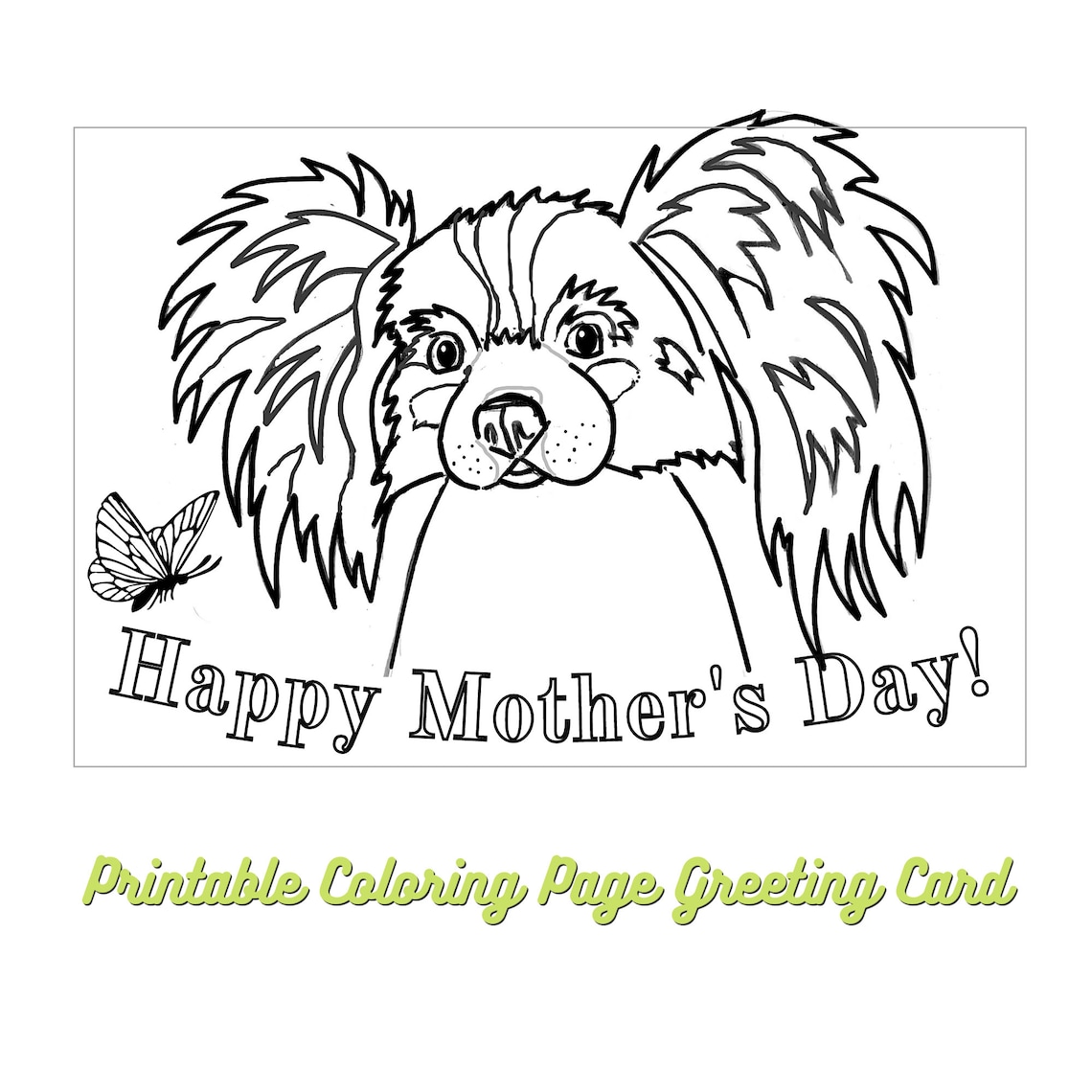 Printable Mother's Day card Card for dog lovers PDF | Etsy