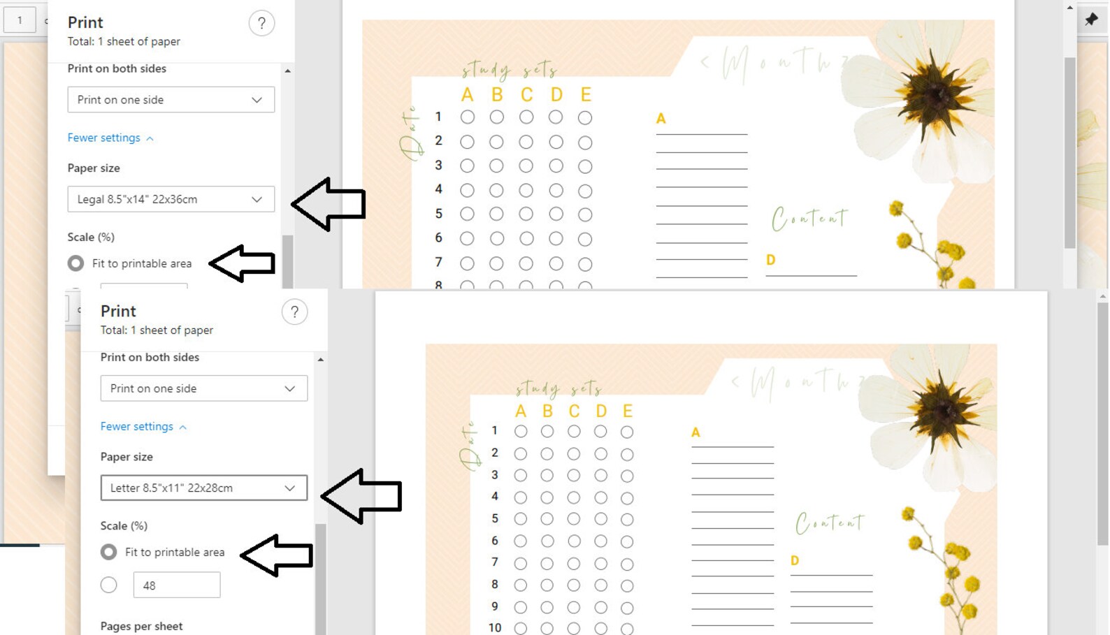 Student Wall Organizer Cute Flashcards Blank Monthly Chart Etsy