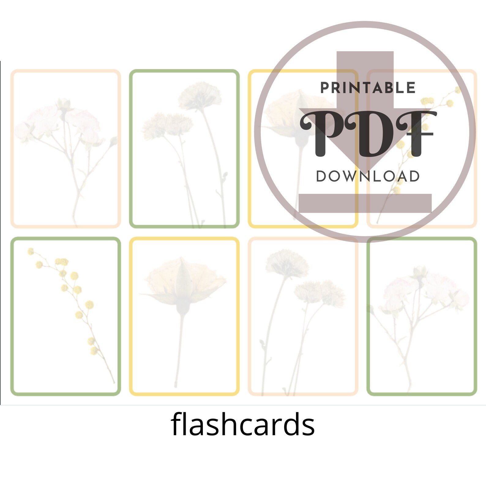 Student Wall Organizer Cute Flashcards Blank Monthly Chart Etsy