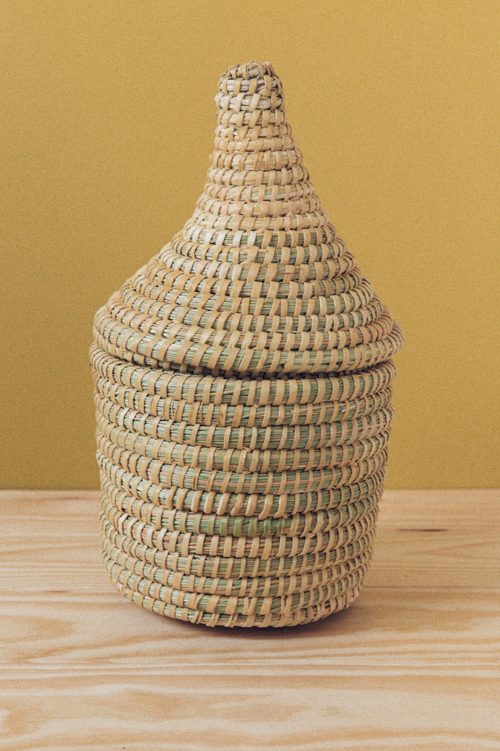 Corbeille Pyramide Marocaine en Jonc