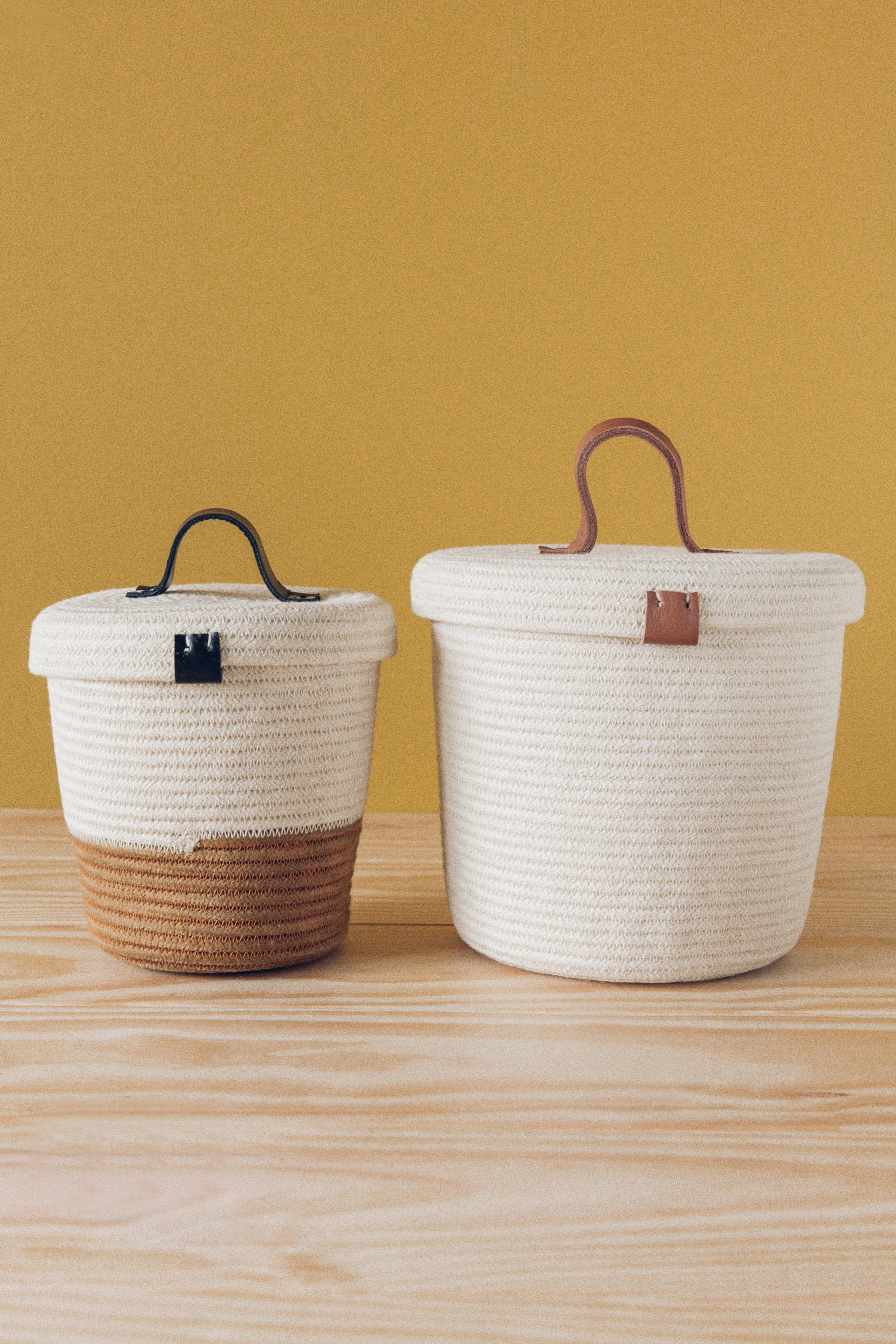 Corbeille Naturelle en Coton avec Anse