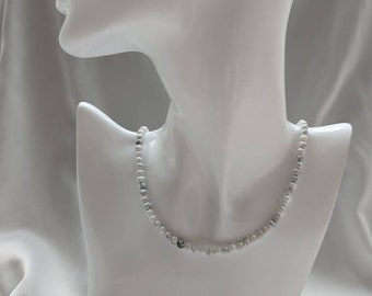 Howliet ketting met verlengketting / howliet ketting / edelsteen ketting / howliet ketting / verlengketting / geschenken