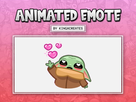 ANIMATED EMOTE Yoda Love Hearts Meme for Twitch and Discord (and