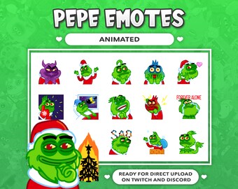 ANIMIERTES EMOTE BUNDLE Weihnachten Pepe Peepo für Twitch, Kick und Discord !