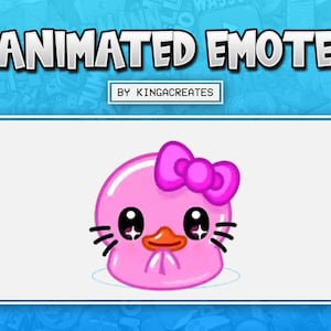 ANIMIERTES EMOTE Süße Rosa Ente Happy Yay für Twitch und Discord ! (und mehr)