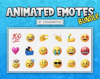 ANIMATED EMOTE BUNDLE iPhone Emojis for Twitch and Discord ! (and more)