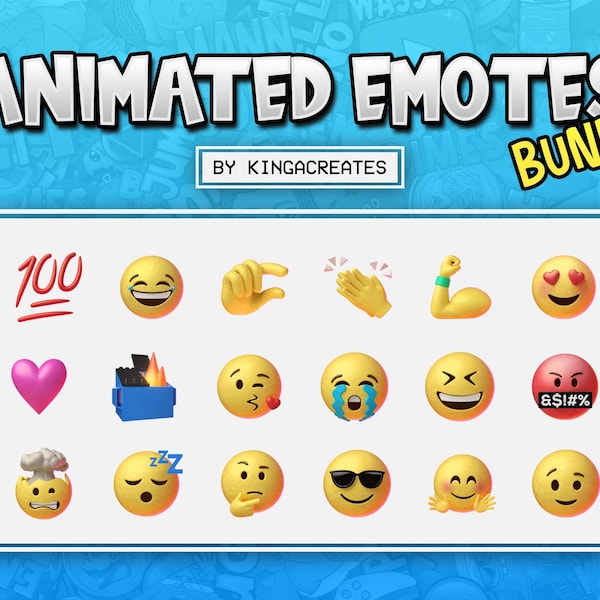 ANIMATED EMOTE BUNDLE iPhone Emojis for Twitch and Discord ! (and more)