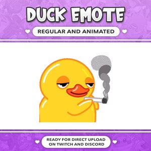 ANIMIERTE + REGULAR EMOTE Viral Classic Duck Meme für Twitch, Kick und Discord!