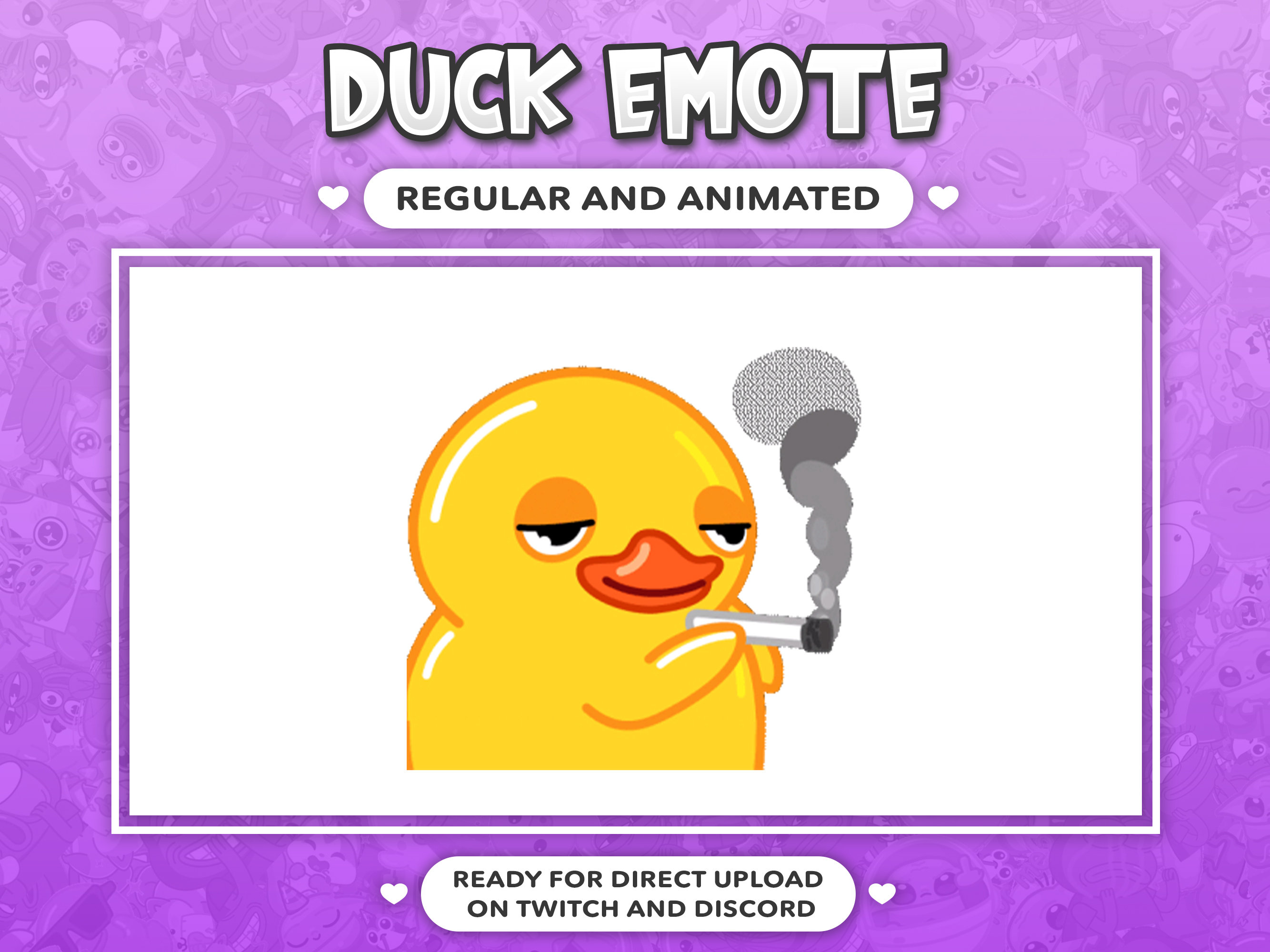 ANIMATED + REGULAR EMOTE Viral Classic Duck Meme for Twitch, Kick and Discord !