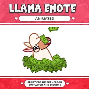 ANIMATED EMOTE Money Donation Llama Meme for Twitch and Discord ! (and more)