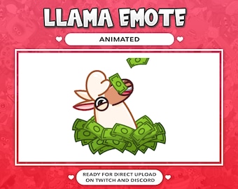 ANIMATED EMOTE Money Donation Llama Meme for Twitch and Discord ! (and more)