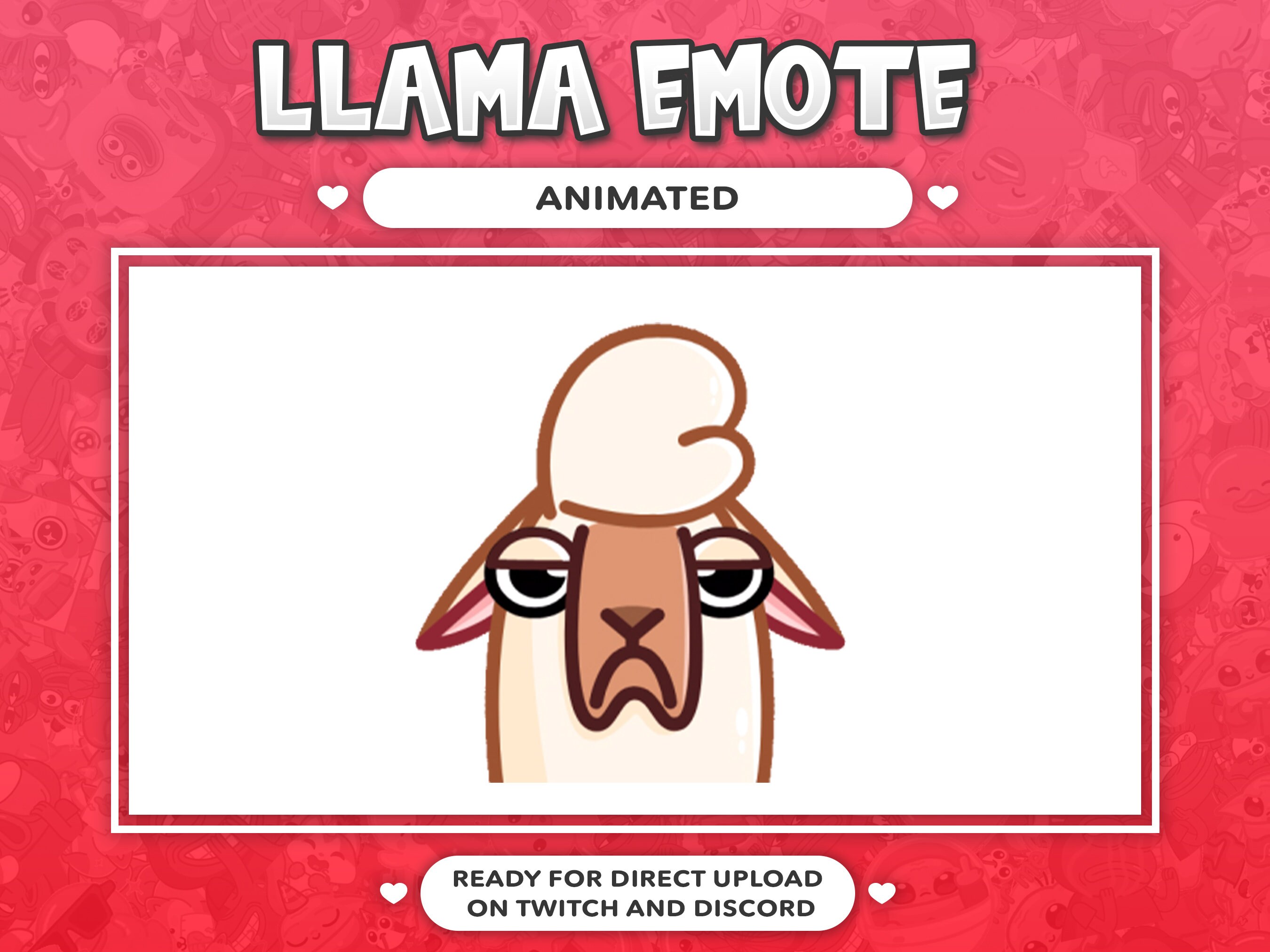 ANIMATED EMOTE Sad Llama Meme for Twitch and Discord ! (and more)