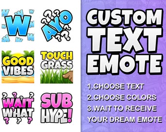 CUSTOM TEXT EMOTE for Twitch, Youtube and Discord !