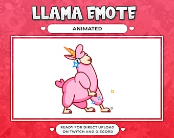 ANIMATED EMOTE Unicorn Dance Llama for Twitch and Discord ! (and more)