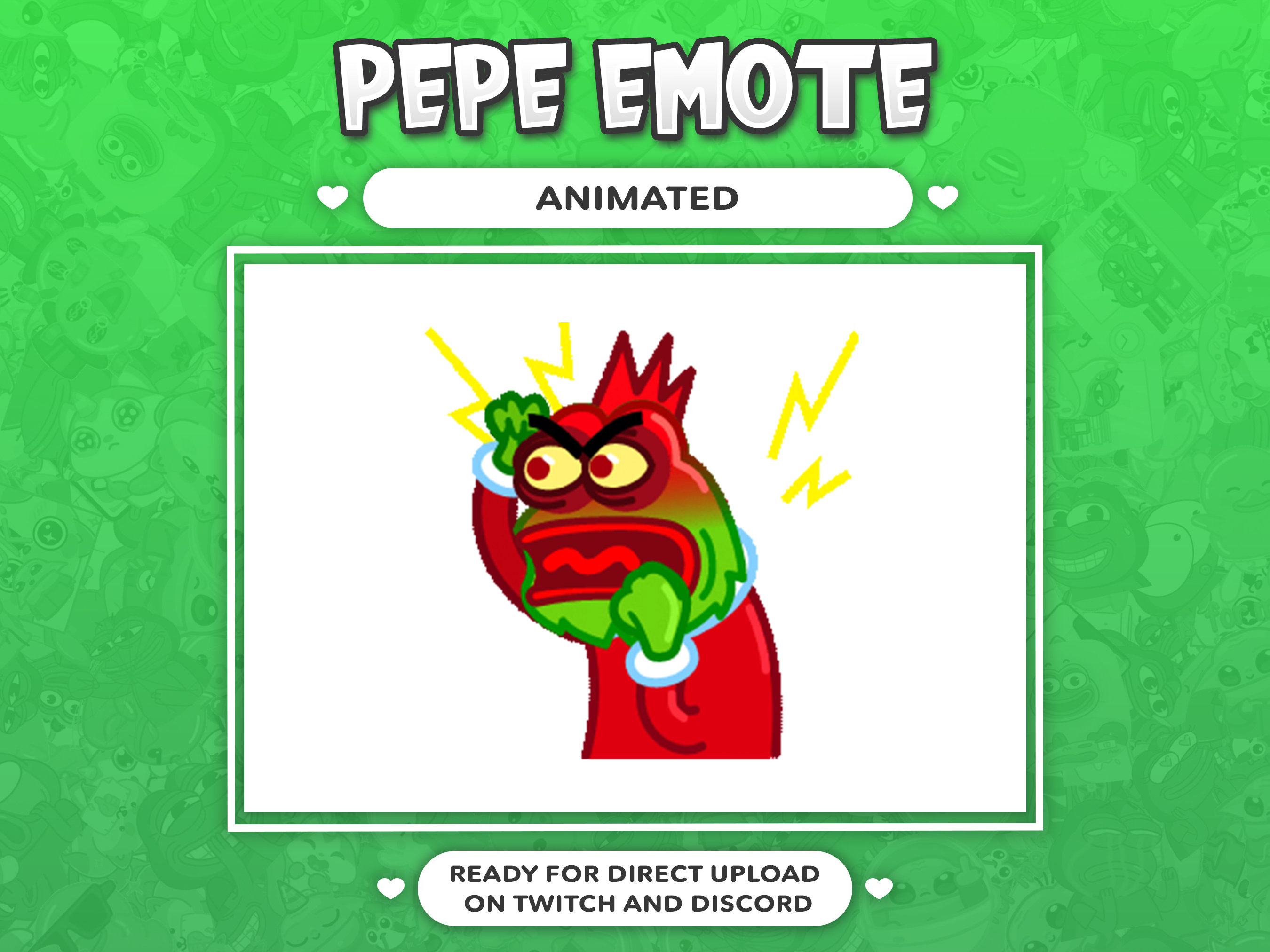 ANIMIERTER EMOTE Christmas Pepe Rage Peepo für Twitch, Kick und Discord !