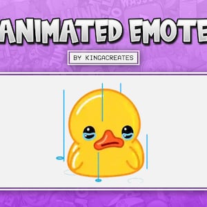 ANIMATED EMOTE Cute Duck Sad Crying for Twitch and Discord ! (and more)