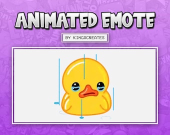 ANIMATED EMOTE Cute Duck Sad Crying for Twitch and Discord ! (and more)