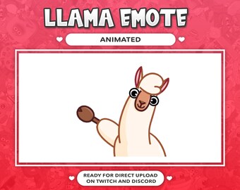 ANIMATED EMOTE Hi Llama Meme for Twitch and Discord ! (and more)