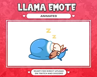 ANIMATED EMOTE Sleeping Llama for Twitch and Discord ! (and more)