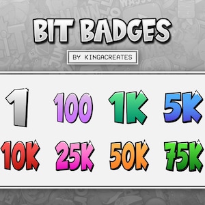 Number Bit Badges for Twitch ! ( and more)
