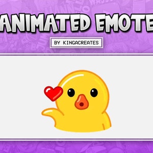 ANIMADO EMOTE Lindo beso de pato Amor para Twitch y Discordia ! (y más)