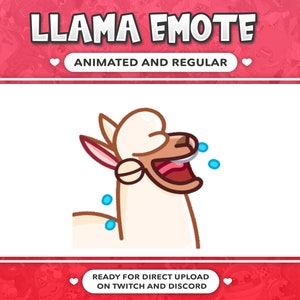ANIMATED EMOTE Laughing LOL Llama Meme for Twitch and Discord ! (and more)