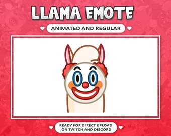 ANIMATED EMOTE Clown Llama Meme for Twitch and Discord ! (and more)
