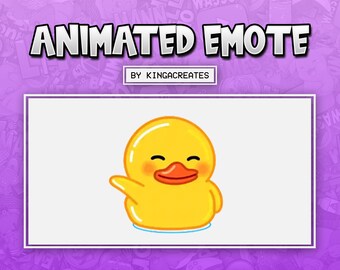 ANIMATED EMOTE Cute Duck Waving Hi Bye for Twitch and Discord ! (and more)