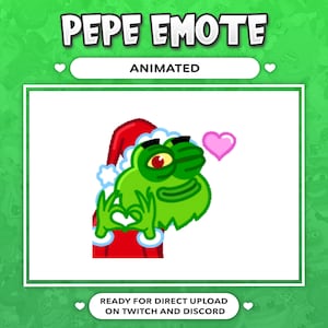 ANIMATED EMOTE Christmas Pepe Love Peepo for Twitch, Kick and Discord !