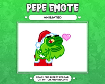 ANIMIERTER EMOTE Weihnachten Pepe Love Peepo für Twitch, Kick und Discord !