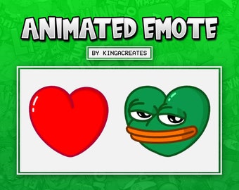 ANIMATED EMOTE Pepe Frog Love Heart for Twitch and Discord ! (and more)