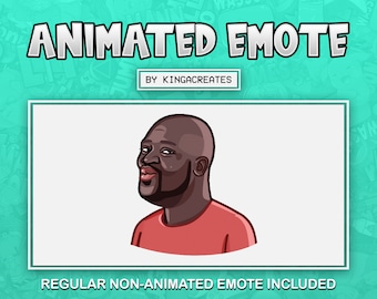 ANIMATED EMOTE Meme Shaq Kisses for Twitch and Discord ! ( regular emote sizes included)