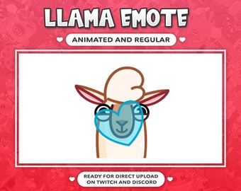 ANIMATED EMOTE Heart Llama Meme for Twitch and Discord ! (and more)