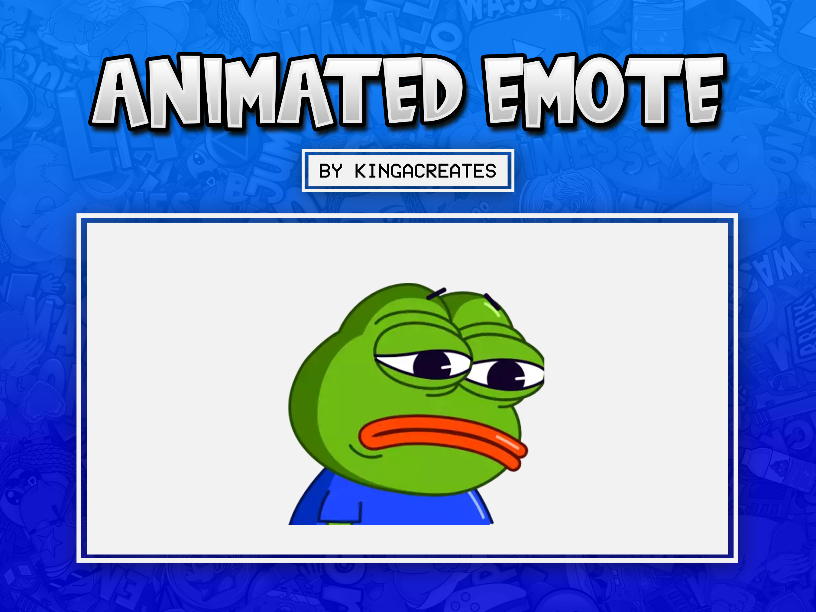 ANIMATED EMOTE Pepe SMH No Peepo for Twitch and Discord and More Etsy