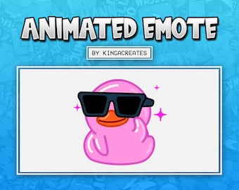 ANIMATED EMOTE Cute Pink Duck Wink Glasses for Twitch and Discord ! (and more)