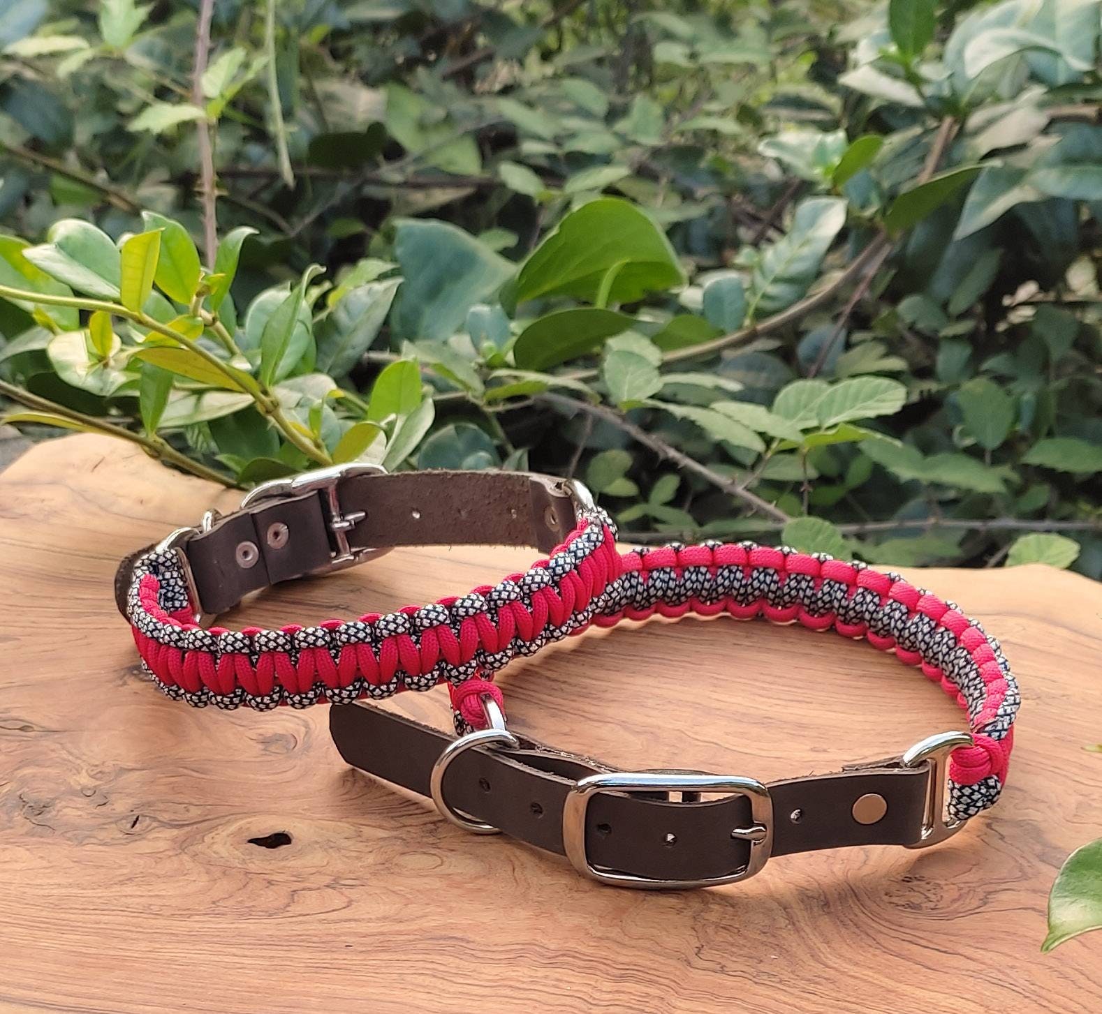 Collier Réglable Pour Chien en Cuir & Paracorde Modèle Nebbio Collection Boogie