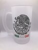 Estados Unidos Mexicanos Frosted Glass Custom Beer Mug. Jarra de Cerveza Mexicano. Regalo para Papa. Valentines Day Gift. Birthday Gift. 