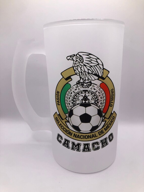Custom Mexico Fútbol Beer Stein: Personalized Soccer Fan Gift