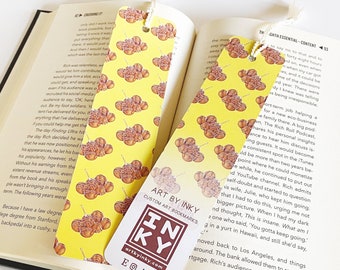 Japanese Takoyaki Paper Bookmark (2x8”) with White Tassel