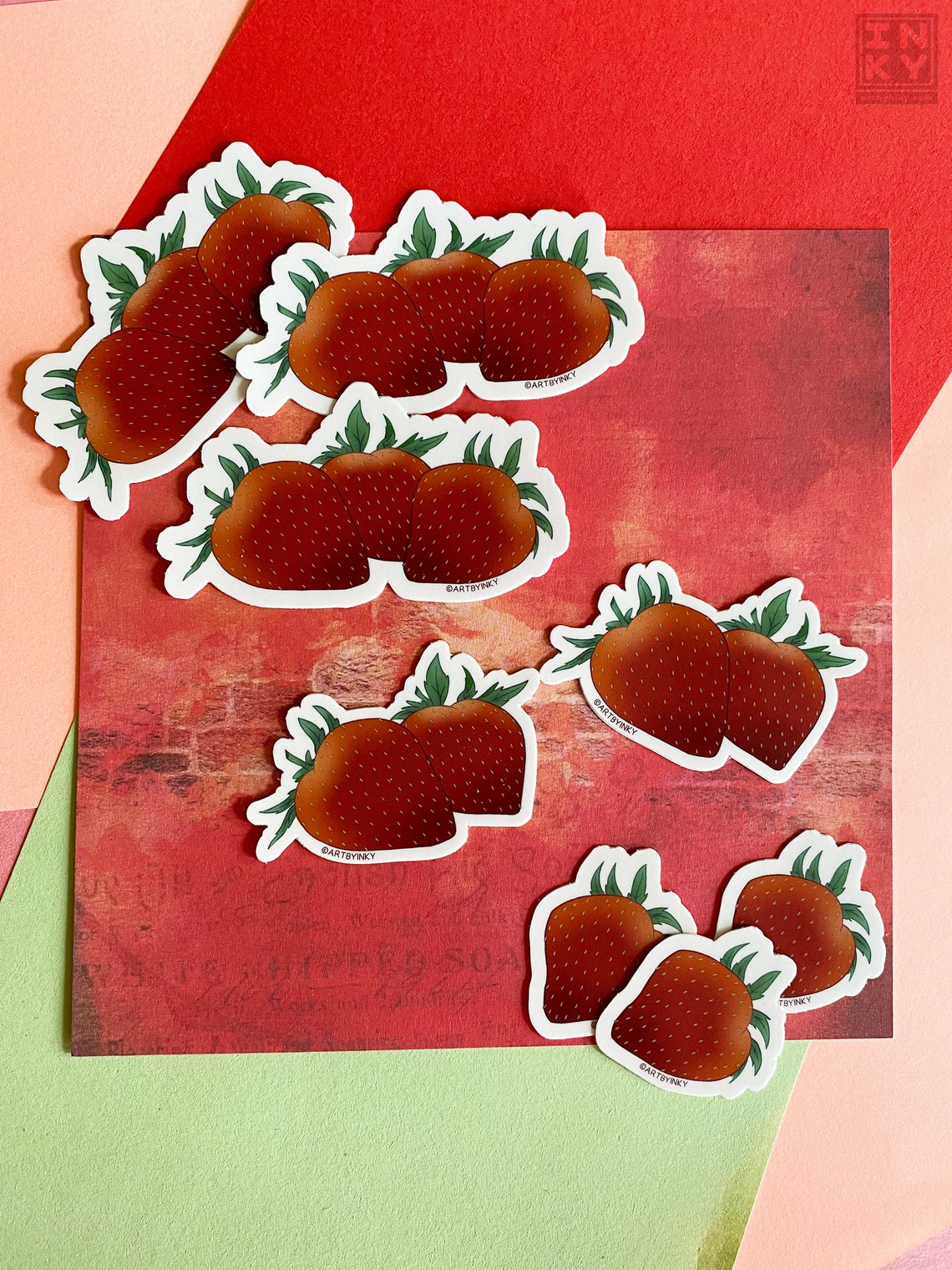 Assorted Vinyl Strawberry Stickers Waterproof Decal for Water Etsy