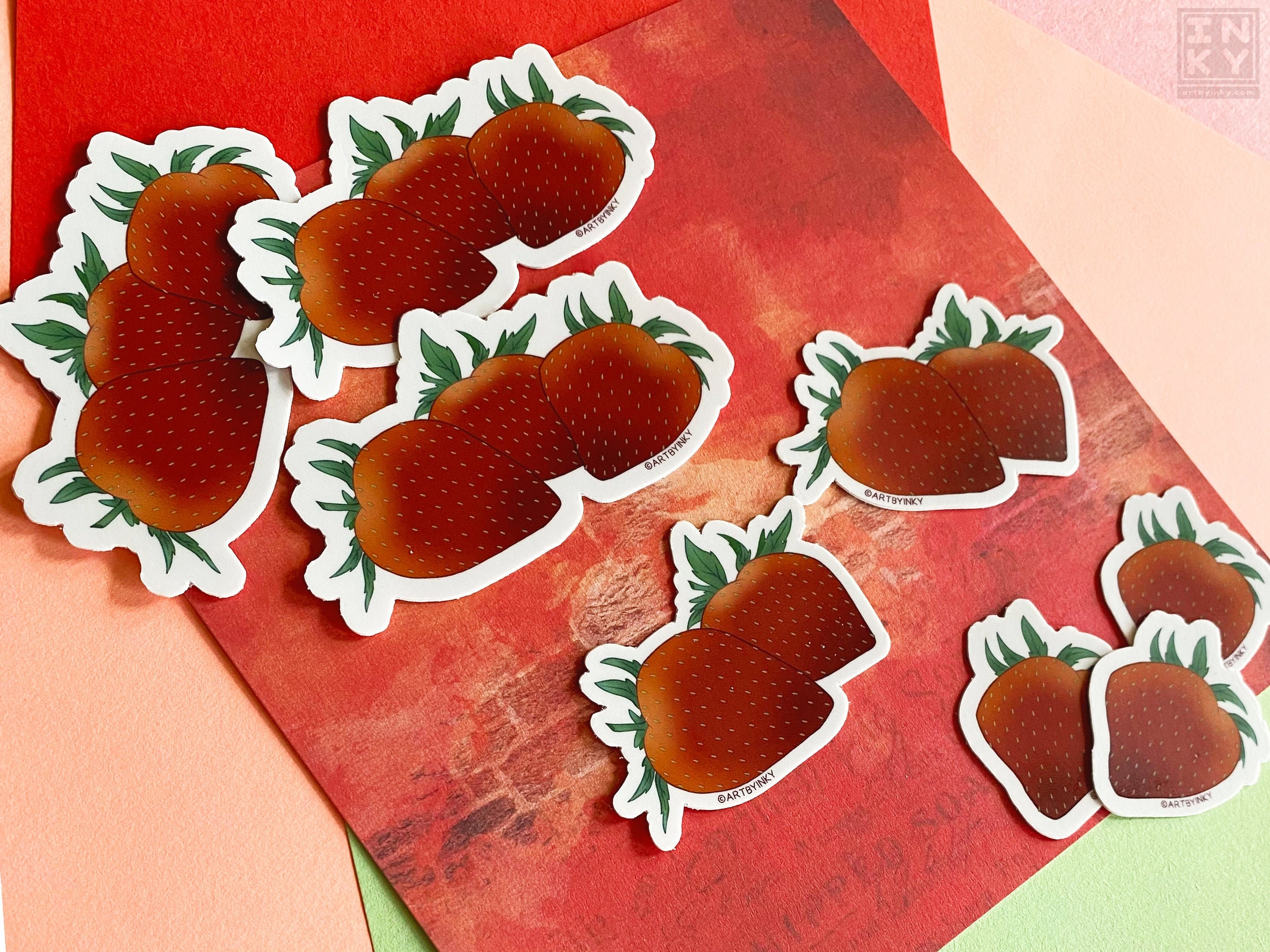 Assorted Vinyl Strawberry Stickers Waterproof Decal for Water Etsy
