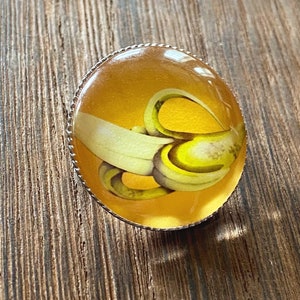 Handmade Banana Glass Cabochon Pin Accessory 25mm image 6