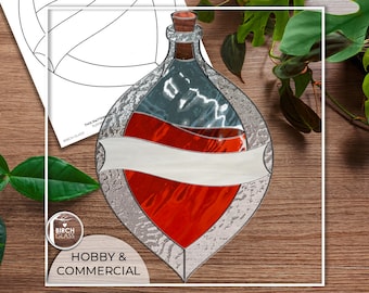 PATTERN • Label Potion Bottle Stained Glass Pattern • PDF • Digital Download • Halloween • Hobby • Potion • Nature • Health Mana