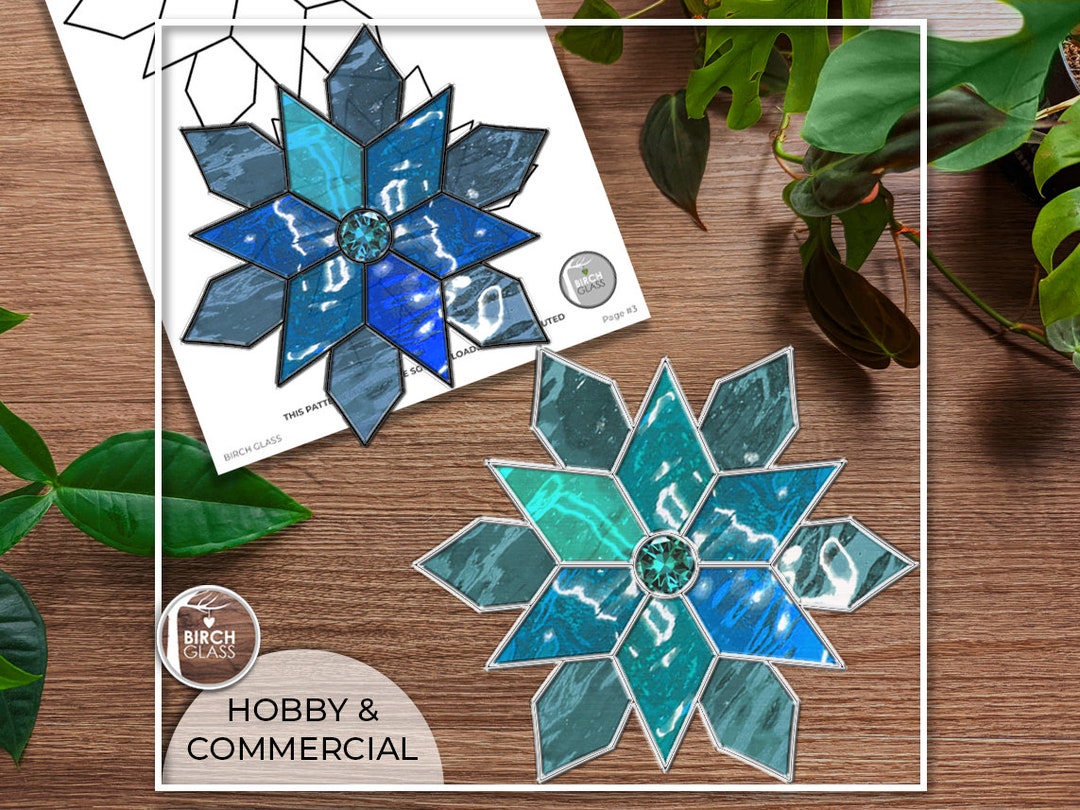 PATTERN Simple Snowflake Stained - Il 1080xN.5531878041 H715 
